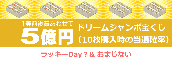 ドリームジャンボ宝くじの当選確率