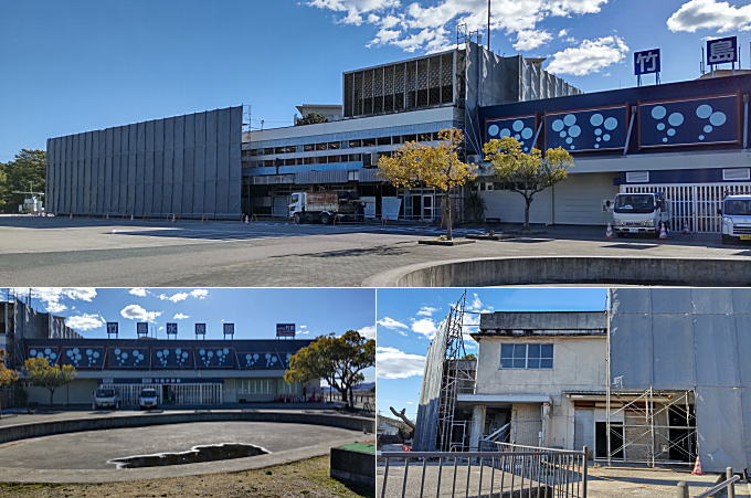 竹島水族館の工事