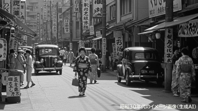 昭和30年代の時代イメージ（生成AI）