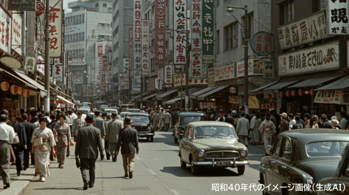 昭和40年代の時代イメージ（生成AI）